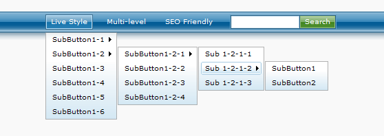 horizontal menu is ready